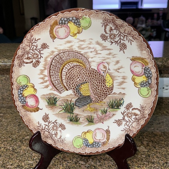 Other - Lot Of 2 Vintage Ucagco Japan Turkey Thanksgiving Platter Serving plate 11”